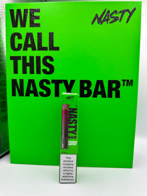 NASTY BAR WATERMELON STRAW BUBBLEGUM