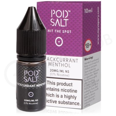 BLACKCURRANT MENTHOL NIC SALT E-LIQUID BY POD SALT